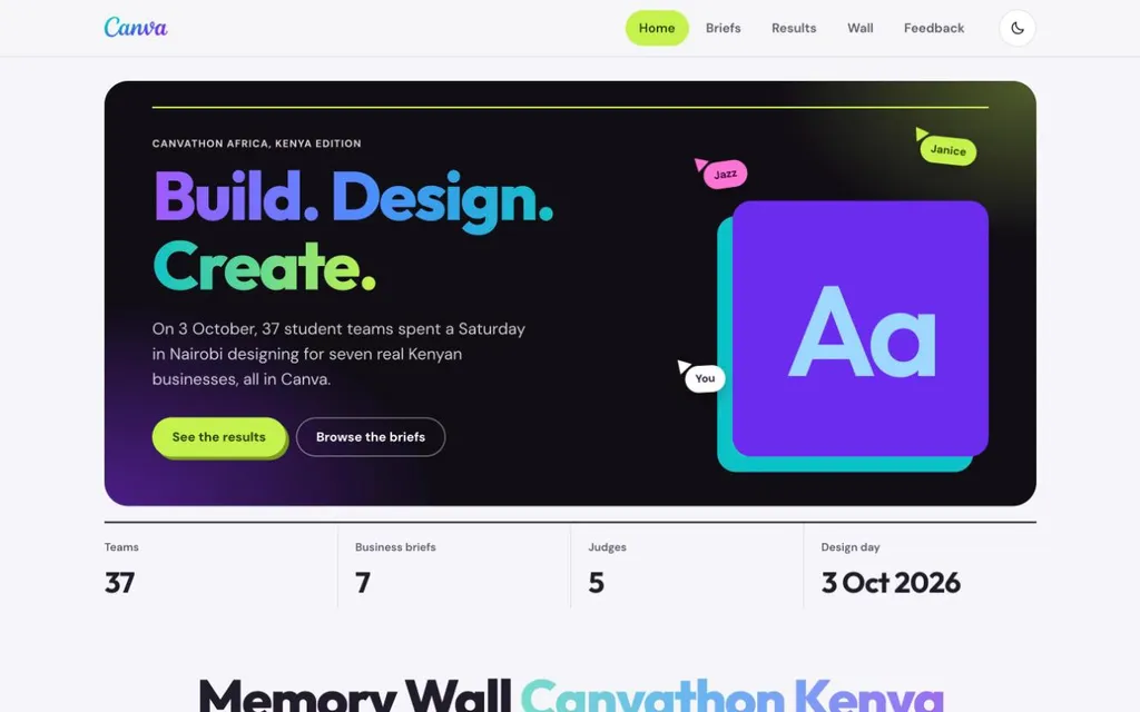 Canvathon Kenya, from planning to design day